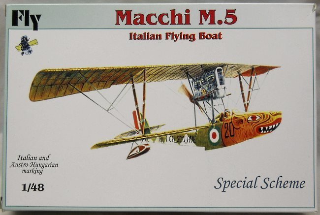 Fly 1/48 Macchi M-5 Italian Flying Boat  Special Scheme - Italian and Austro-Hungarian Markings  (M.5), 48002 plastic model kit
